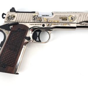 It's Here!  1911 Semi Auto Handgun 45 ACP SILVER/GOLD